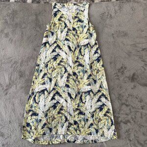 J. Jill Love Linen Maxi Dress XS Women's Tropical Vacation V-Neck